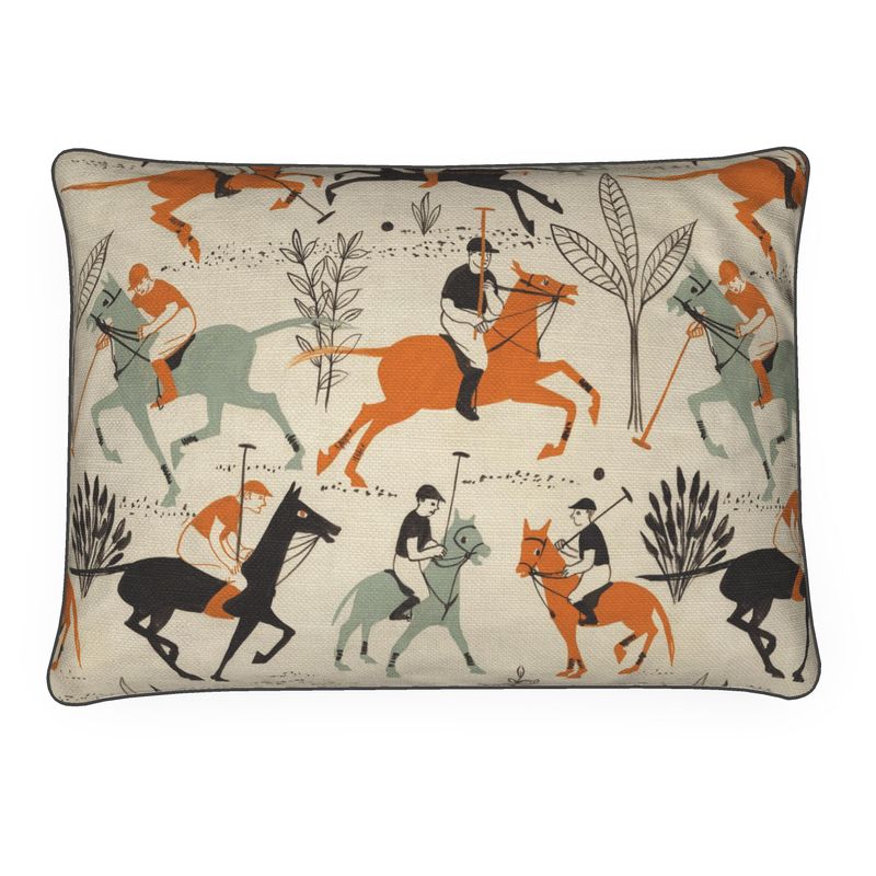 Polo Canvas Feather Cushion