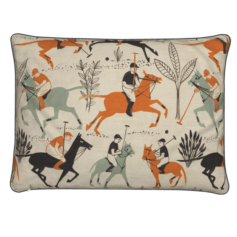 Polo Canvas Feather Cushion