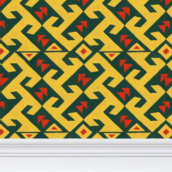 Yellow Chevron Large Wallpaper