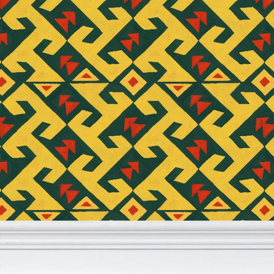 Yellow Chevron Large Wallpaper